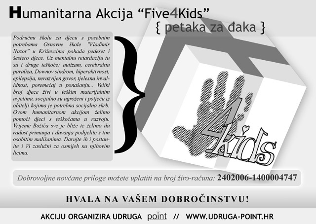 Letak akcije "Five4Kids"
